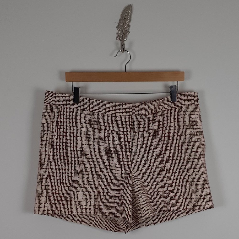 NWOT Ann Taylor Rust & Cream Shorts sz:14